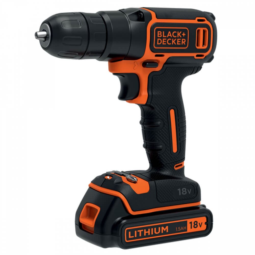 Дриль-шурупокрут 18 В 1,5 А·год BLACK+DECKER BDCD18